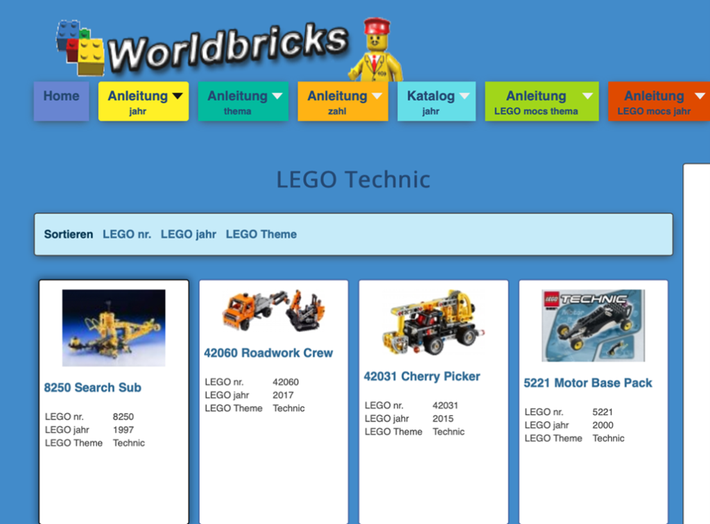 Alternative Anbieter für LEGO Bauanleitungen Worldbricks